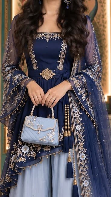 Zimal Embroidered Party Dress thumbnail 3