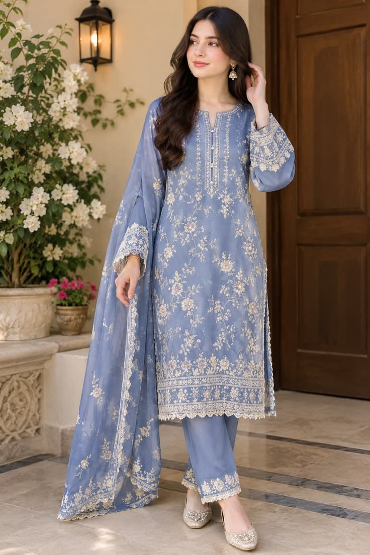 Farah Luxury Lawn Suit - Premium Lawn Wholesale Pakistani Suit