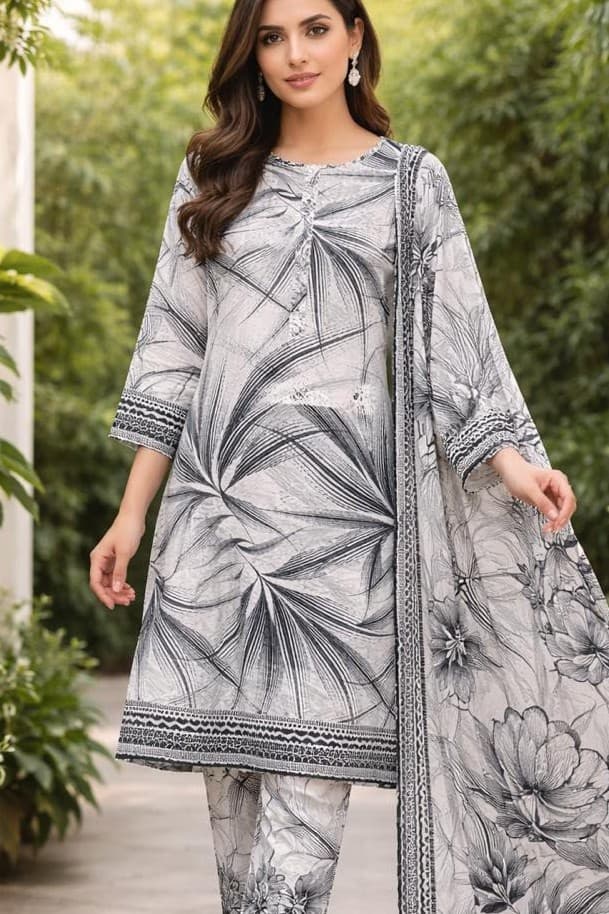 Mahnoor Embroidered Lawn Suit thumbnail 2
