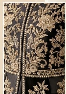 Zardozi embroidery detail on velvet