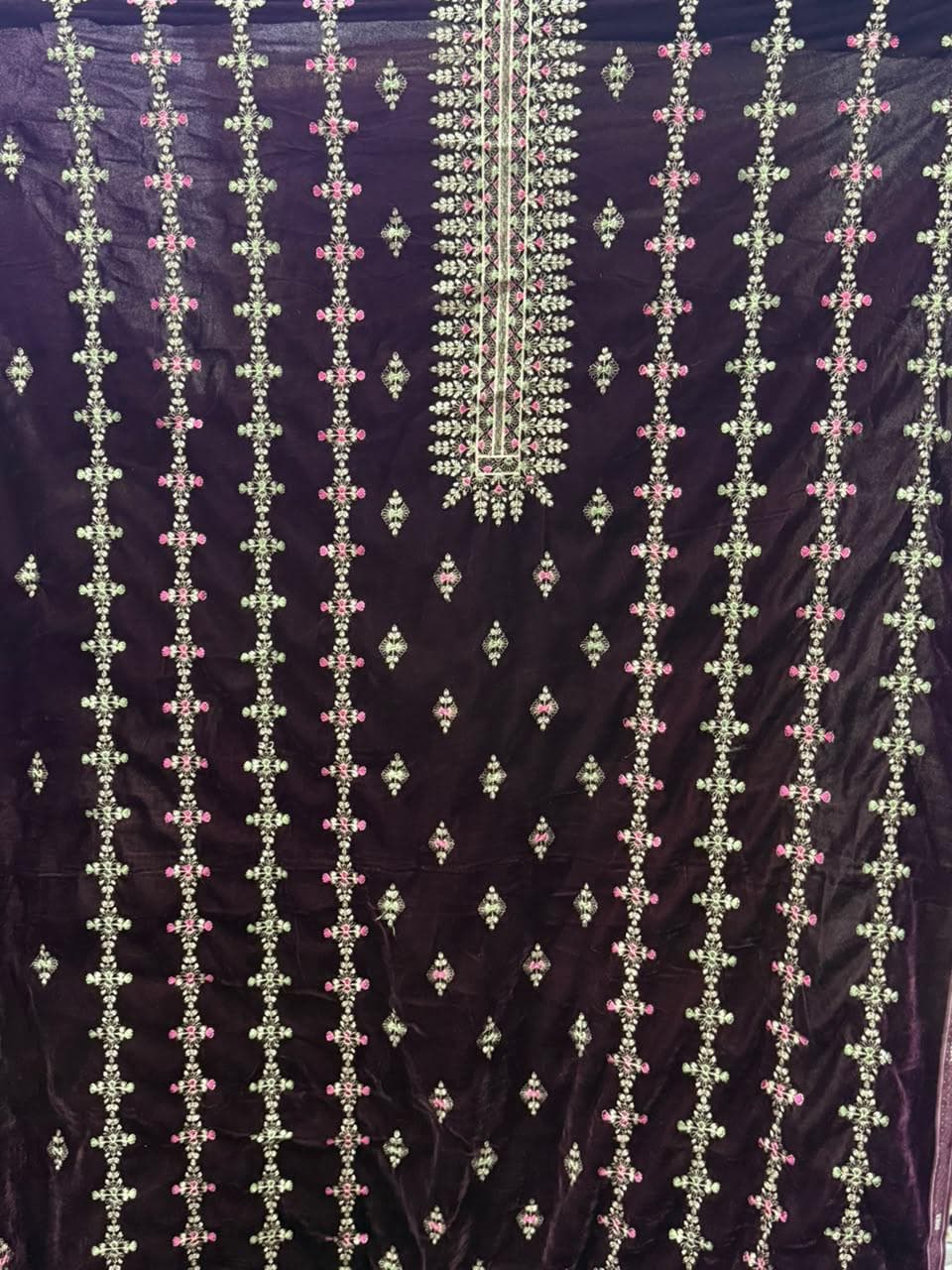 Shahkaar Handcrafted Velvet Ensemble - Luxury Velvet Wholesale Pakistani Suit