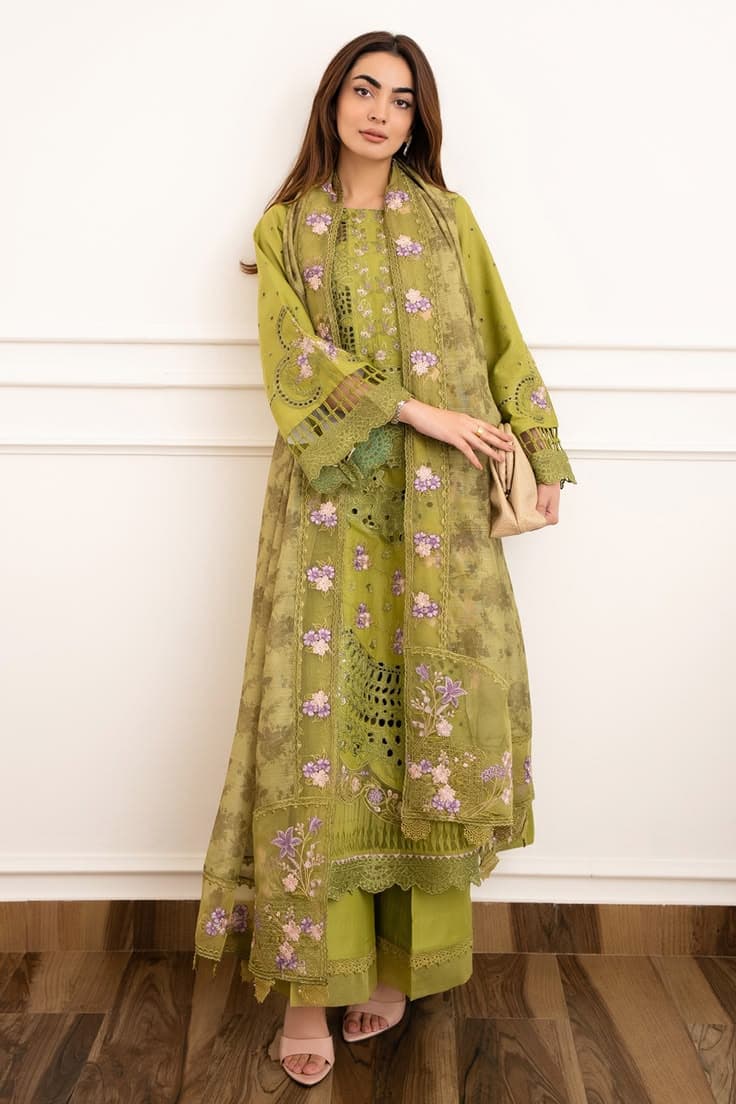 Nisa Embroidered Lawn Suit - Premium Lawn Wholesale Pakistani Suit