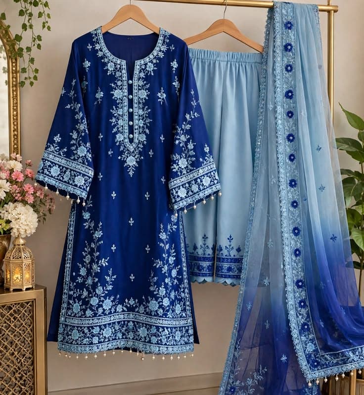 Laila Embroidered Suit - Ready to Wear Wholesale Pakistani Suit